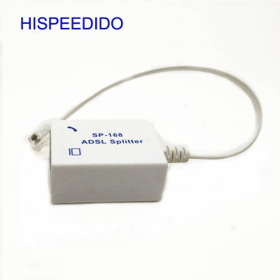 Rj11 Adsl Sp-168 Splitter Telecom Telephone Fax Line Splitter Modem With Cable